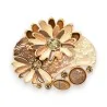 Golden Autumn Daisy Brooch