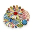 Broche Fleur Marguerite Multicolore