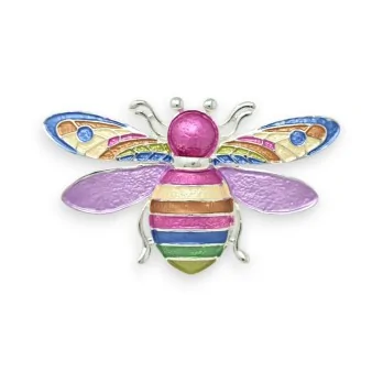 Broche imantada Abeja Arcoíris