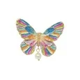 Broche Magnétique Papillon Arc-en-Ciel Perle