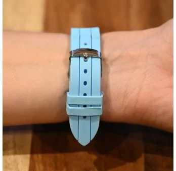 Ernest's Sky Blue Silicone Watch with a Strass Dial