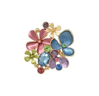 Broche Magnétique Florale Multicolore