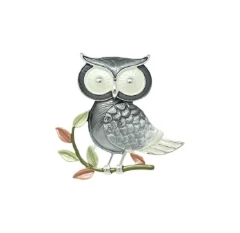 Silver Owl Magnetic Nature Brooch