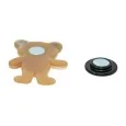 Spilla Magnetica Orso Nudo Farfalla Resina Beige