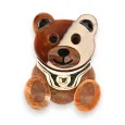 Bicolor Resin Bear Magnetic Brooch