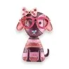 Stylish Dog Magnetic Brooch in Pink Shades