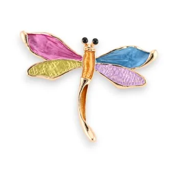 Broche Magnétique Libellule Arc-en-Ciel