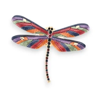 Rainbow Dragonfly Magnetic Brooch