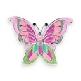 Broche Magnética Mariposa Esmaltada Rosa y Verde