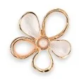 Golden Magnetic Pearlescent Flower Brooch