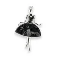 Broche Magnétique Danseuse Étoile Noir & Argenté