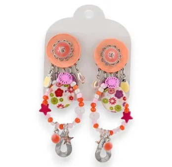 Bohemian Floral Clip-on Earrings