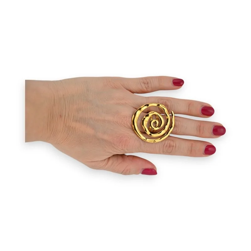 Adjustable Golden Spiral Stainless Steel Ring