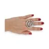 Anillo de acero inoxidable Espiral Plateado Ajustable