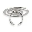 Anillo de acero inoxidable Espiral Plateado Ajustable