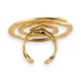 Verstellbarer Ring aus Edelstahl mit goldener Spirale