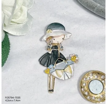 Elegant Rustic Granddaughter Magnetic Brooch