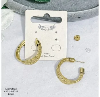 Multi-Layered Golden Hoop Earrings Elegance