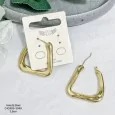 Golden Triangle Hoop Earrings Stainless Steel