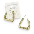 Golden Triangle Hoop Earrings Stainless Steel