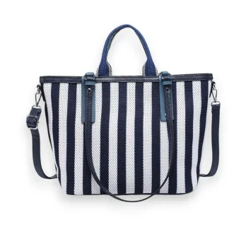 Donna Aléssia Two-Tone Navy Handbag