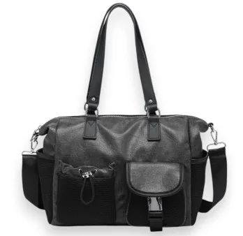 Damen Handtasche Donna Aléssia Casual Multitaschen Schwarz