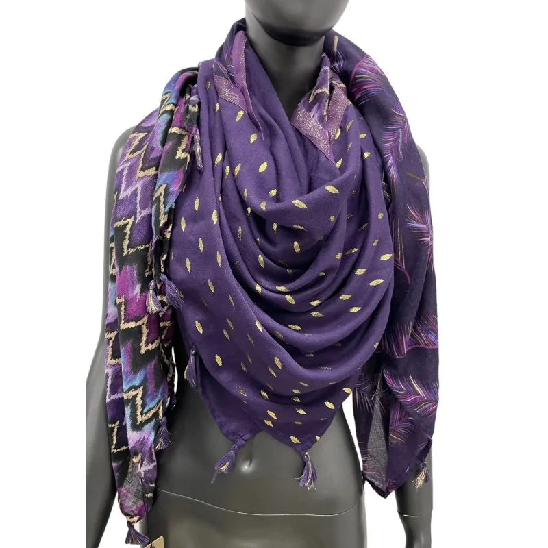 Foulard Patchwork Quattro Stagioni Purple Dream