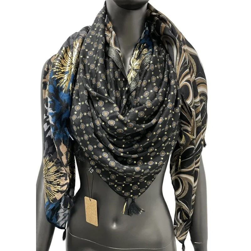 Luxury Four-Sided Patchwork Scarf Quattro