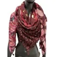 Foulard Patchwork Multiface rouge Bordeaux