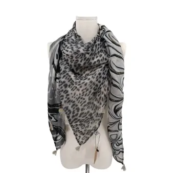 Glamorous 4-in-1 Leopard Patchwork Scarf