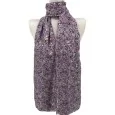 Foulard Liberty Lilas détails Doré Floral