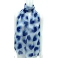 Romantic Blue Hearts Scarf