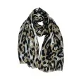 Foulard Léopard noir et taupe Luxe Doré