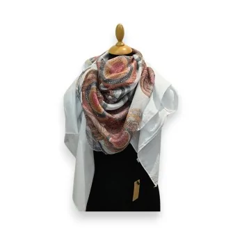 Foulard Patchwork Ginkgo Rosette Multifaccia