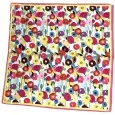 Pañuelo Cuadrado Floral Multicolor Estilo Seda