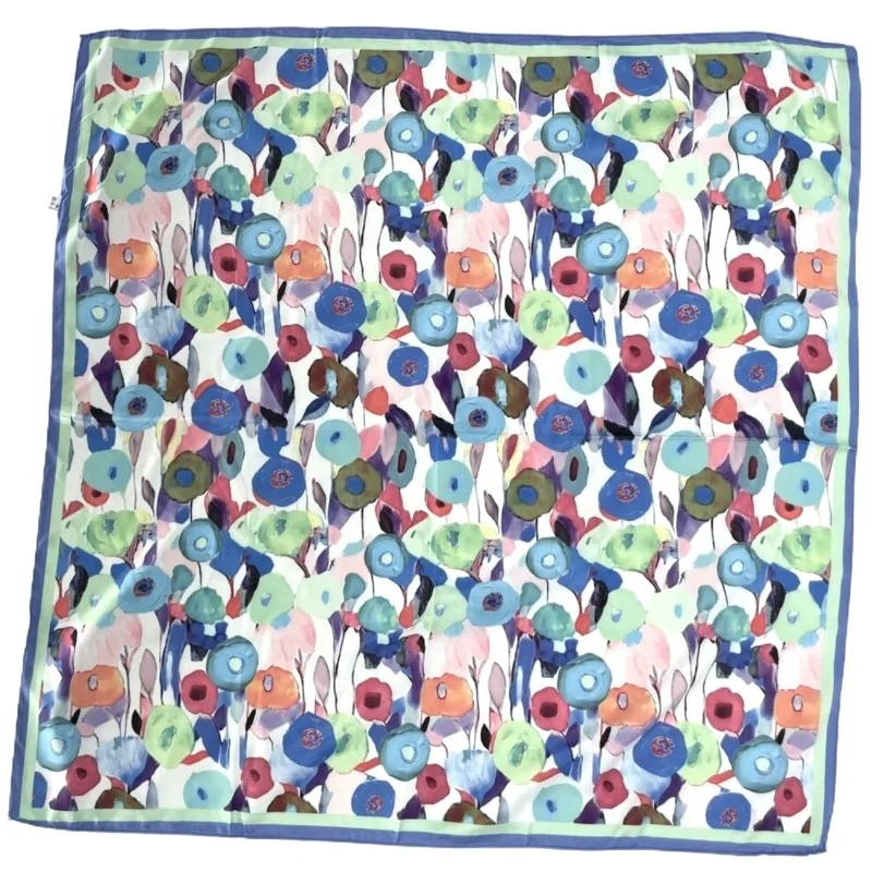 Foulard Quadrato Floreale Primavera Pastello