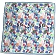 Spring Floral Square Scarf in Pastel Colors