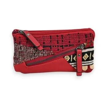 Cartera Patchwork Roja Mélanie Paris