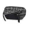 Melanie Paris Black and Grey Patchwork Wallet