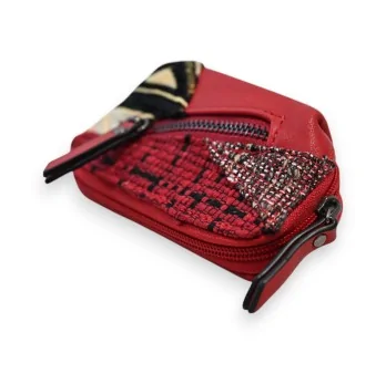 Ethnic Patchwork Wallet Red Melanie Paris