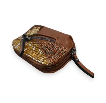 Melanie Paris Brown Patchwork Wallet