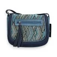 Bolso bandolera Mélanie Paris Estampado de Chevron Azul