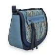 Bolso bandolera Mélanie Paris Estampado de Chevron Azul