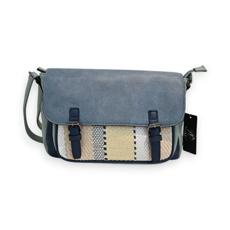 Melanie Paris Tricolor Satchel-Style Shoulder Bag