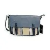 Melanie Paris Style Tricolor Satchel Shoulder Bag