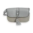 Melanie Paris Vintage Shoulder Bag Linen and Silver