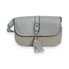 Melanie Paris Vintage Shoulder Bag Linen and Silver