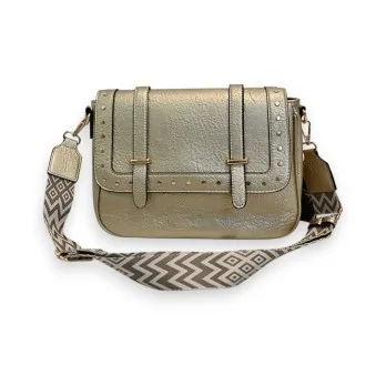 Melanie Paris vintage gold shoulder bag