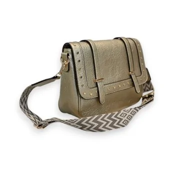 Melanie Paris vintage gold shoulder bag