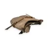Sac bandoulière en cuir doré vintage avec fermeture zippée et lanière ajustable